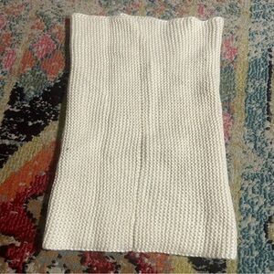 H&M rib-knit tube scarf cream color